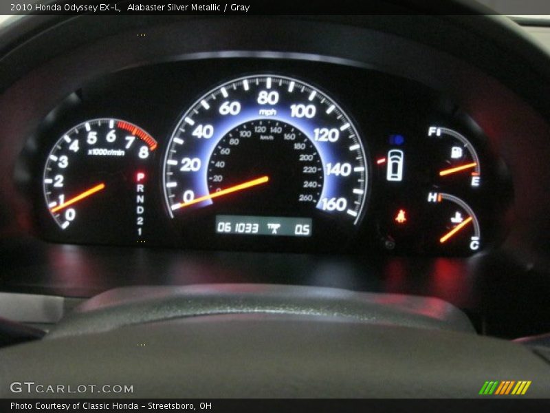 Alabaster Silver Metallic / Gray 2010 Honda Odyssey EX-L