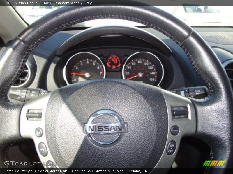 Phantom White / Gray 2010 Nissan Rogue SL AWD