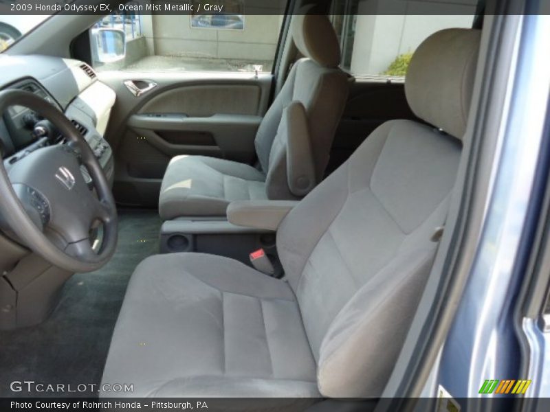 Ocean Mist Metallic / Gray 2009 Honda Odyssey EX