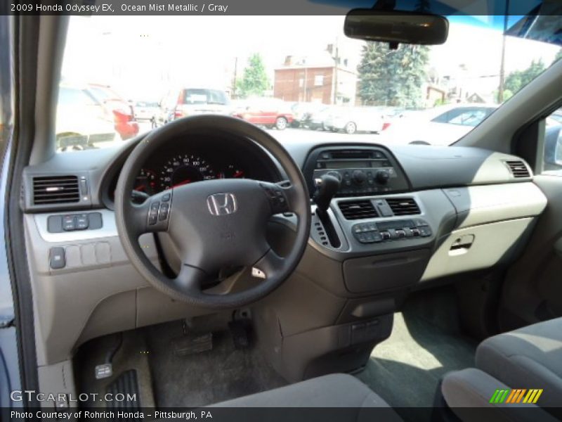Ocean Mist Metallic / Gray 2009 Honda Odyssey EX