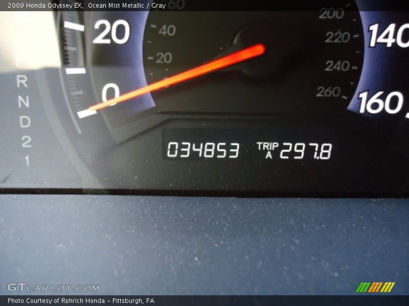 Ocean Mist Metallic / Gray 2009 Honda Odyssey EX