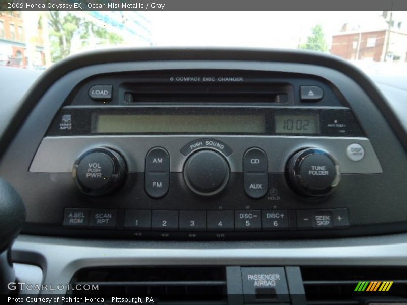 Ocean Mist Metallic / Gray 2009 Honda Odyssey EX