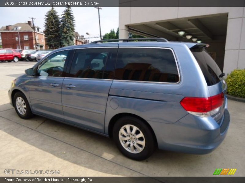 Ocean Mist Metallic / Gray 2009 Honda Odyssey EX