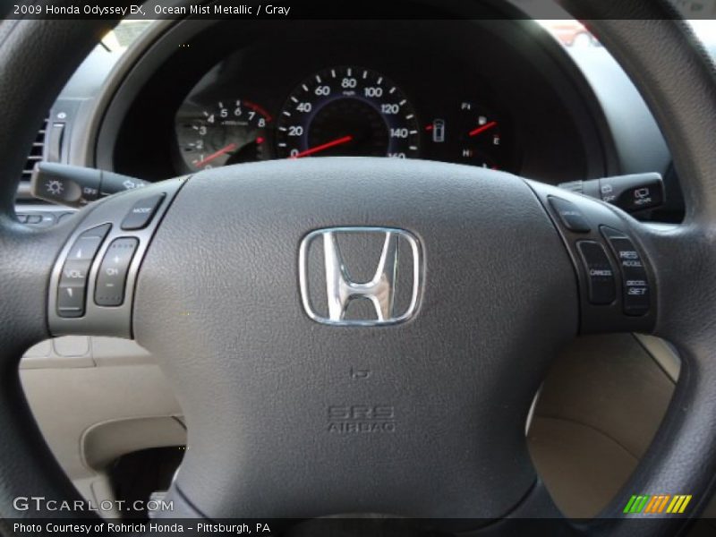Ocean Mist Metallic / Gray 2009 Honda Odyssey EX