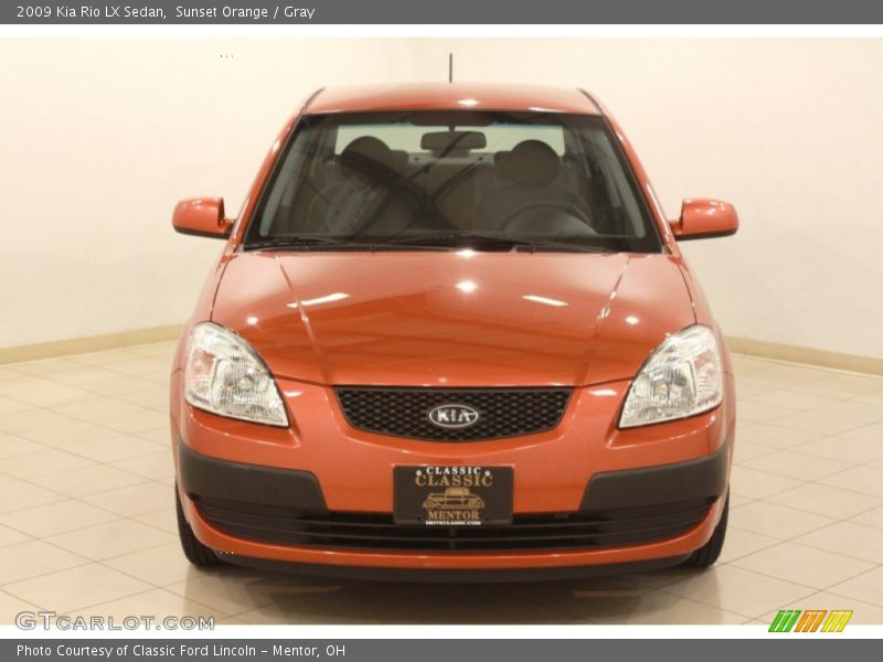 Sunset Orange / Gray 2009 Kia Rio LX Sedan