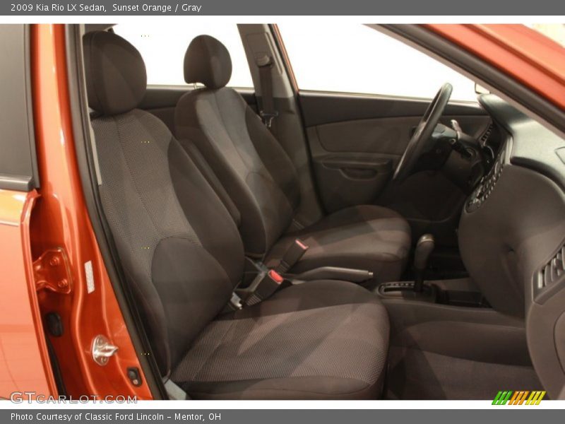 Sunset Orange / Gray 2009 Kia Rio LX Sedan
