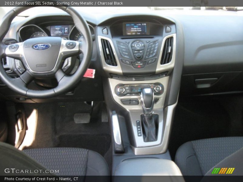 Sterling Grey Metallic / Charcoal Black 2012 Ford Focus SEL Sedan