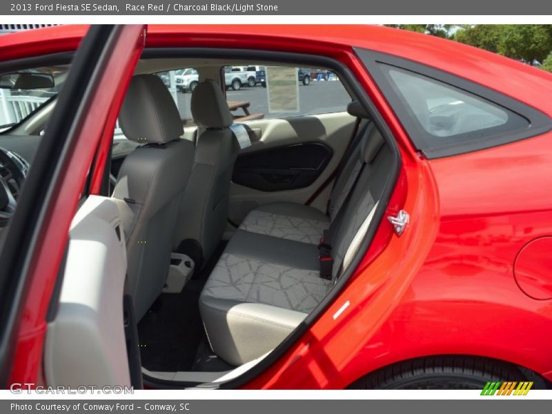 Race Red / Charcoal Black/Light Stone 2013 Ford Fiesta SE Sedan