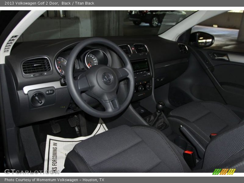 Black / Titan Black 2013 Volkswagen Golf 2 Door