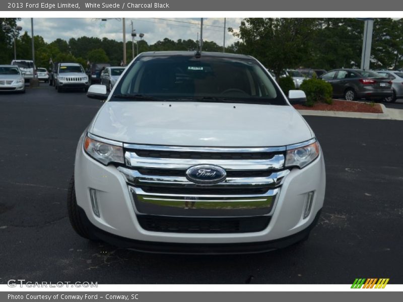 White Suede / Charcoal Black 2013 Ford Edge Limited