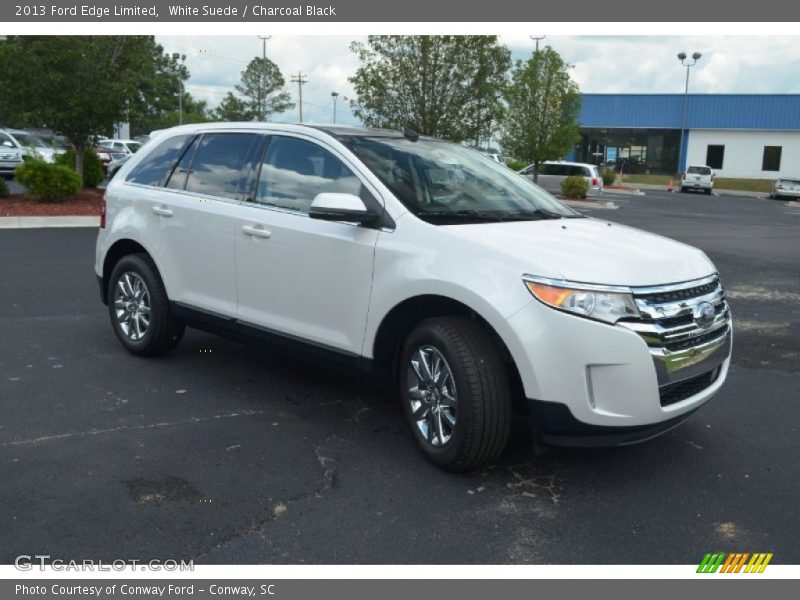 White Suede / Charcoal Black 2013 Ford Edge Limited