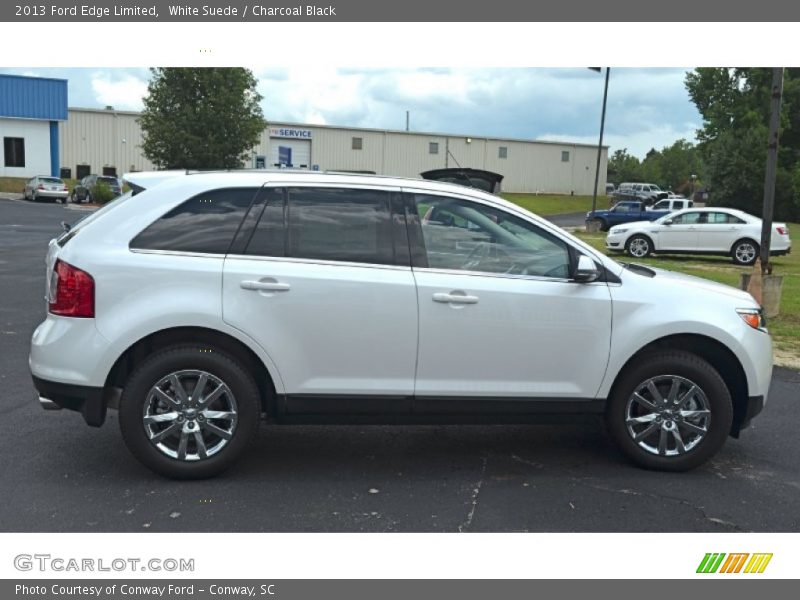 White Suede / Charcoal Black 2013 Ford Edge Limited