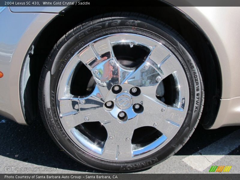 White Gold Crystal / Saddle 2004 Lexus SC 430