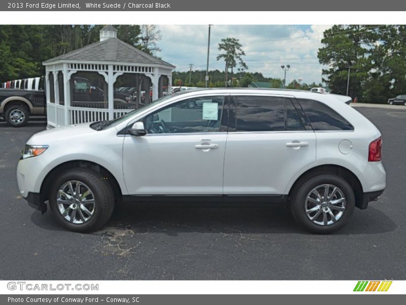 White Suede / Charcoal Black 2013 Ford Edge Limited