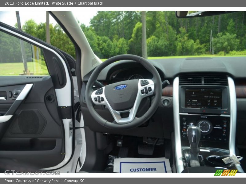White Suede / Charcoal Black 2013 Ford Edge Limited