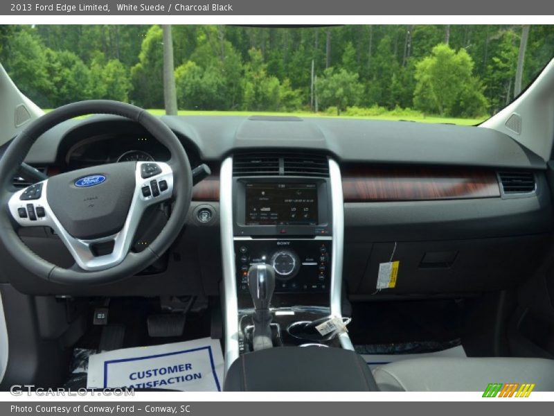 White Suede / Charcoal Black 2013 Ford Edge Limited