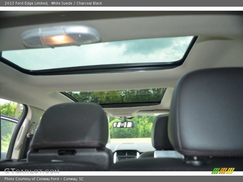 White Suede / Charcoal Black 2013 Ford Edge Limited
