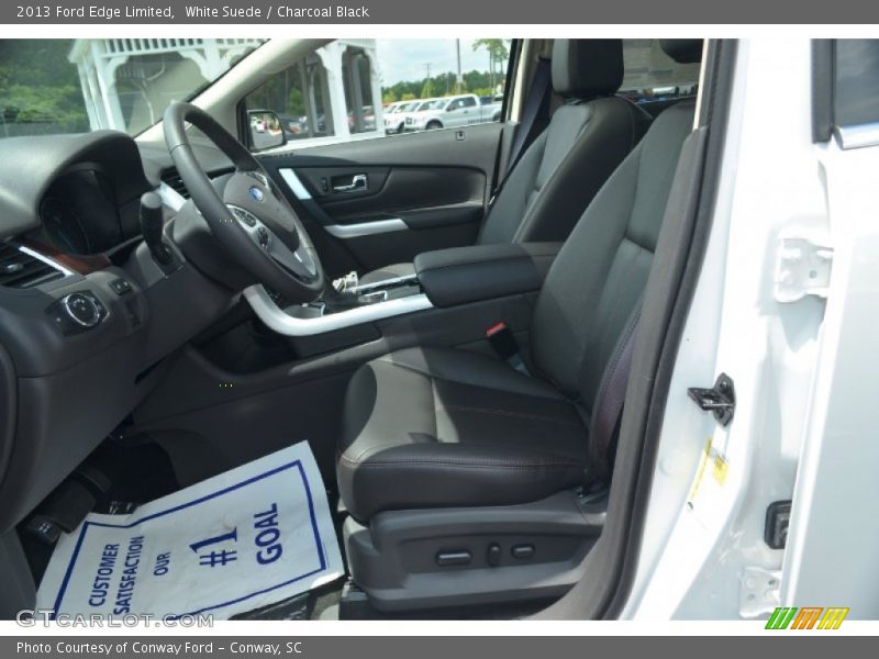 White Suede / Charcoal Black 2013 Ford Edge Limited