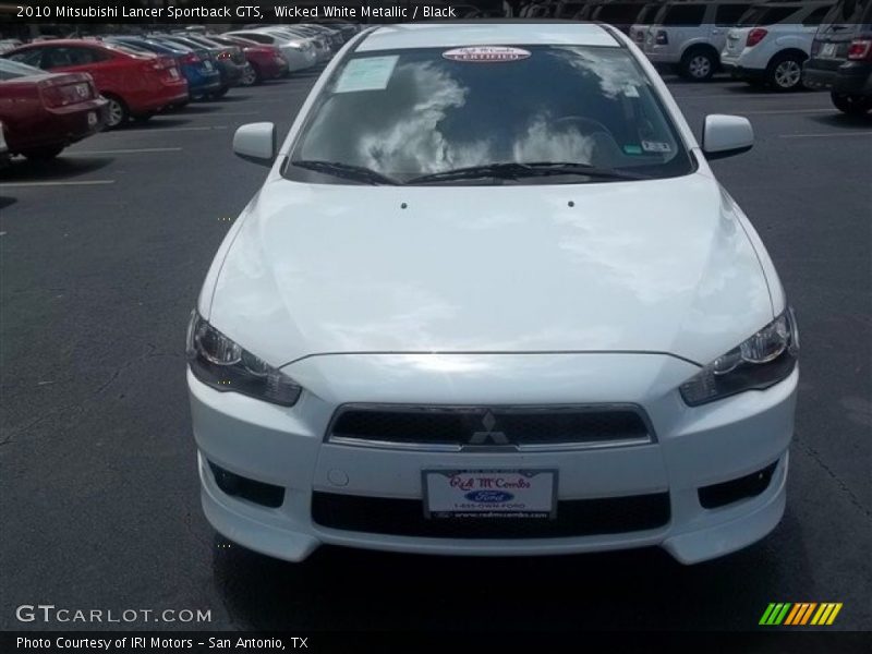Wicked White Metallic / Black 2010 Mitsubishi Lancer Sportback GTS