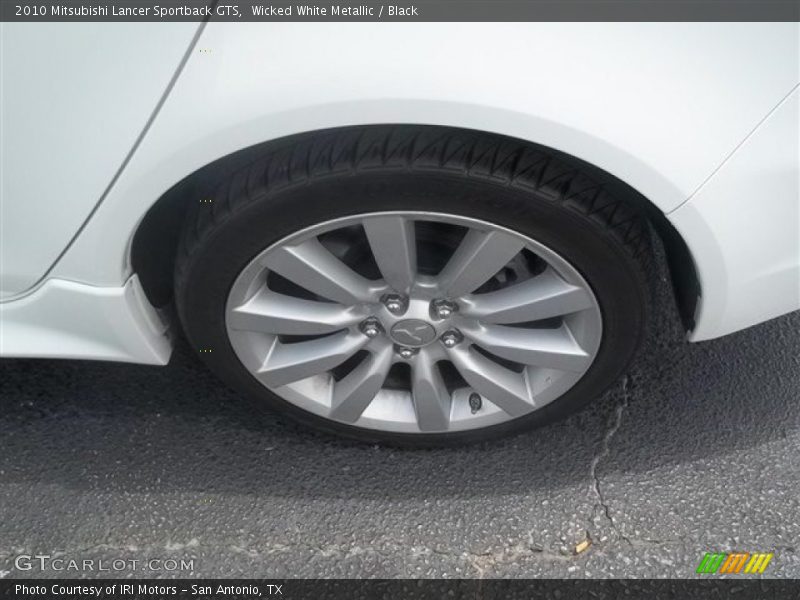 Wicked White Metallic / Black 2010 Mitsubishi Lancer Sportback GTS