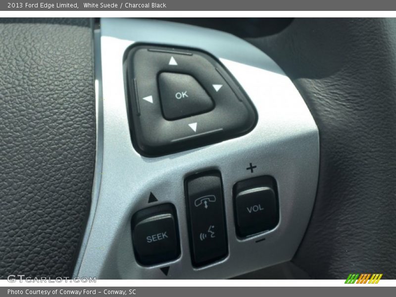 White Suede / Charcoal Black 2013 Ford Edge Limited