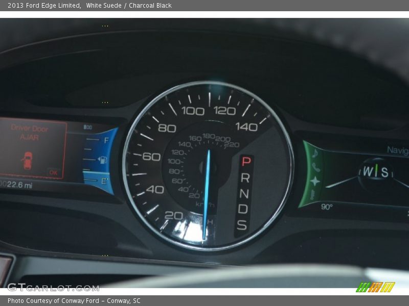 White Suede / Charcoal Black 2013 Ford Edge Limited