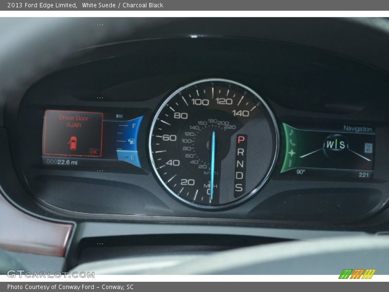 White Suede / Charcoal Black 2013 Ford Edge Limited