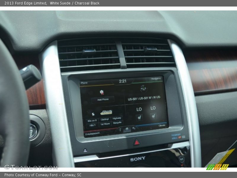 White Suede / Charcoal Black 2013 Ford Edge Limited