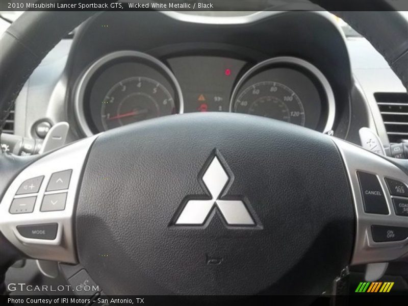 Wicked White Metallic / Black 2010 Mitsubishi Lancer Sportback GTS