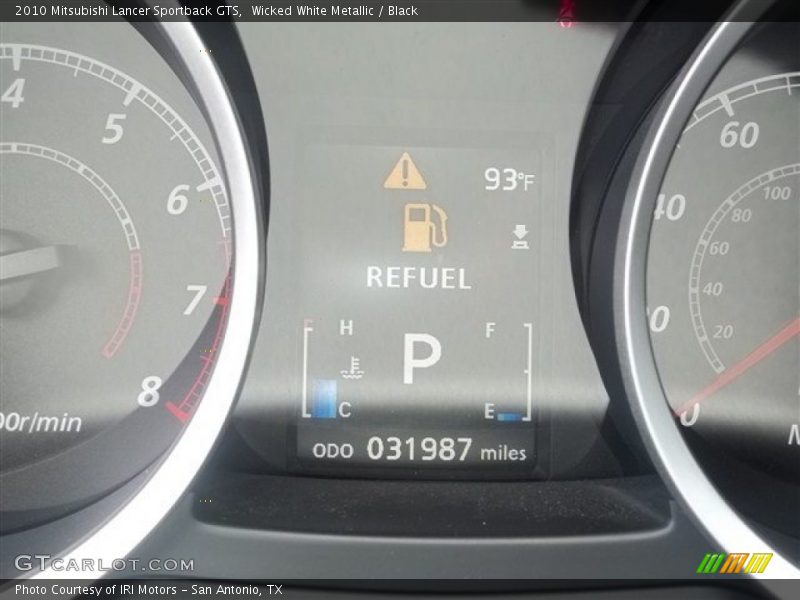 Wicked White Metallic / Black 2010 Mitsubishi Lancer Sportback GTS