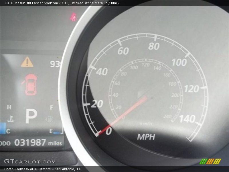 Wicked White Metallic / Black 2010 Mitsubishi Lancer Sportback GTS