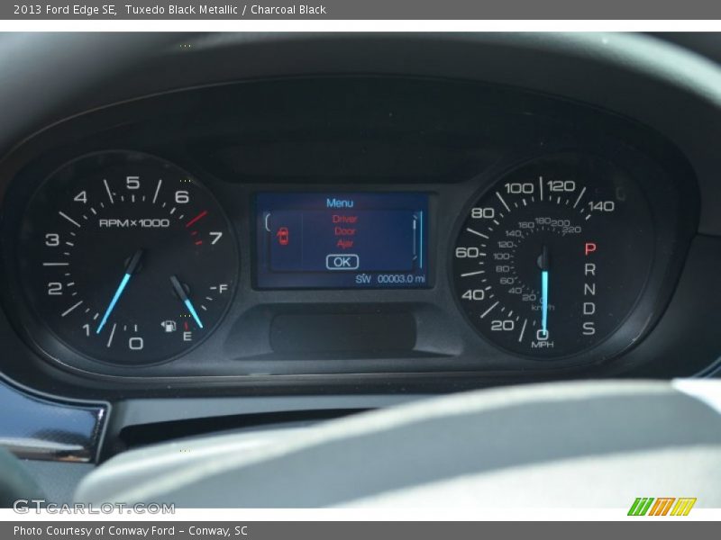 Tuxedo Black Metallic / Charcoal Black 2013 Ford Edge SE