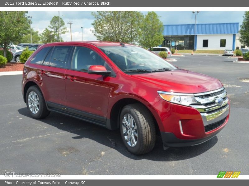 Ruby Red / Charcoal Black 2013 Ford Edge SEL EcoBoost