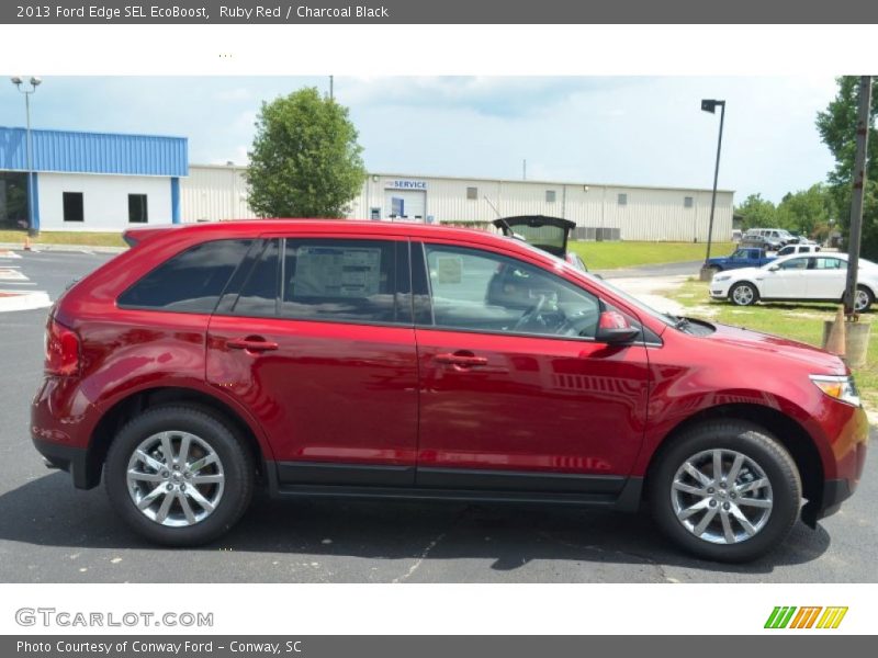 Ruby Red / Charcoal Black 2013 Ford Edge SEL EcoBoost