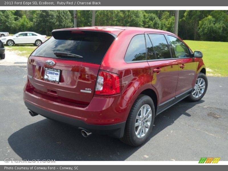 Ruby Red / Charcoal Black 2013 Ford Edge SEL EcoBoost