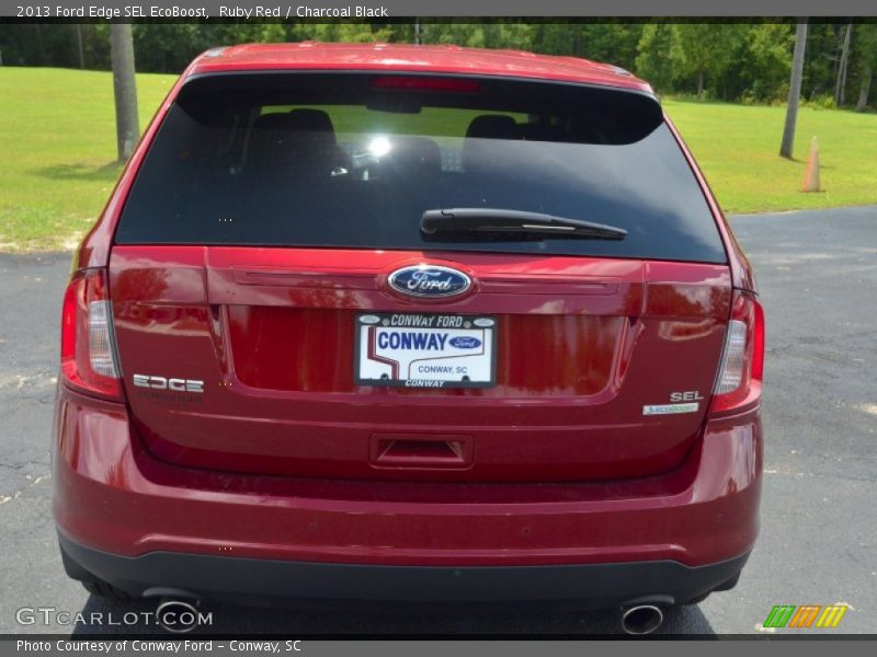 Ruby Red / Charcoal Black 2013 Ford Edge SEL EcoBoost