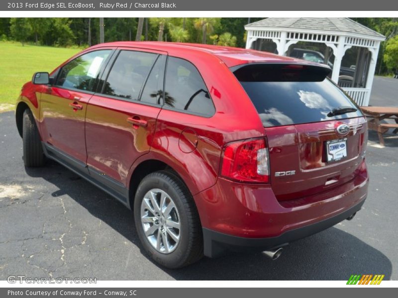 Ruby Red / Charcoal Black 2013 Ford Edge SEL EcoBoost