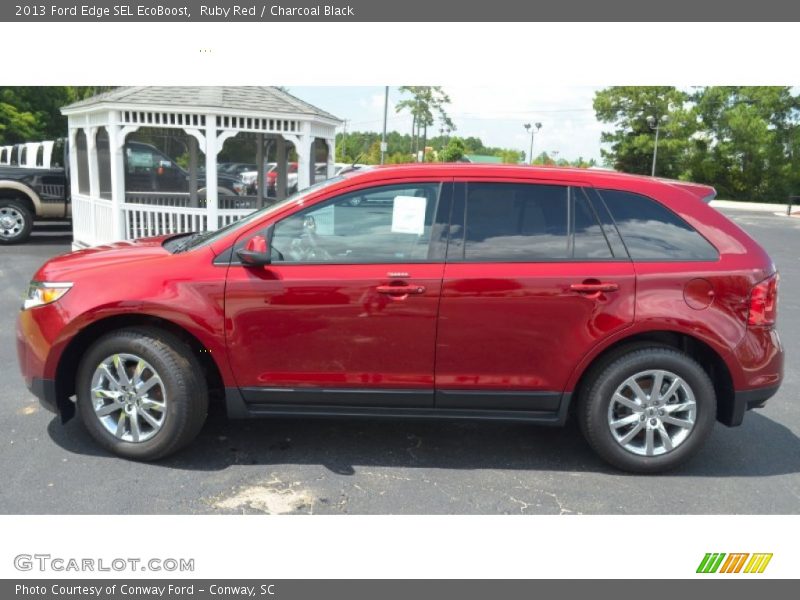 Ruby Red / Charcoal Black 2013 Ford Edge SEL EcoBoost