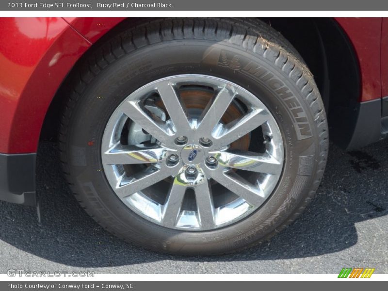 Ruby Red / Charcoal Black 2013 Ford Edge SEL EcoBoost