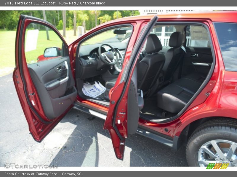 Ruby Red / Charcoal Black 2013 Ford Edge SEL EcoBoost