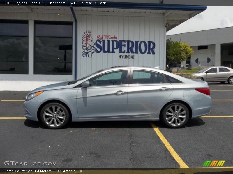 Iridescent Silver Blue Pearl / Black 2013 Hyundai Sonata SE