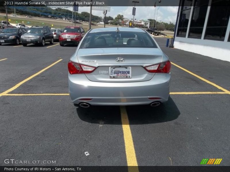 Iridescent Silver Blue Pearl / Black 2013 Hyundai Sonata SE