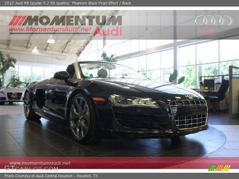 Phantom Black Pearl Effect / Black 2012 Audi R8 Spyder 5.2 FSI quattro