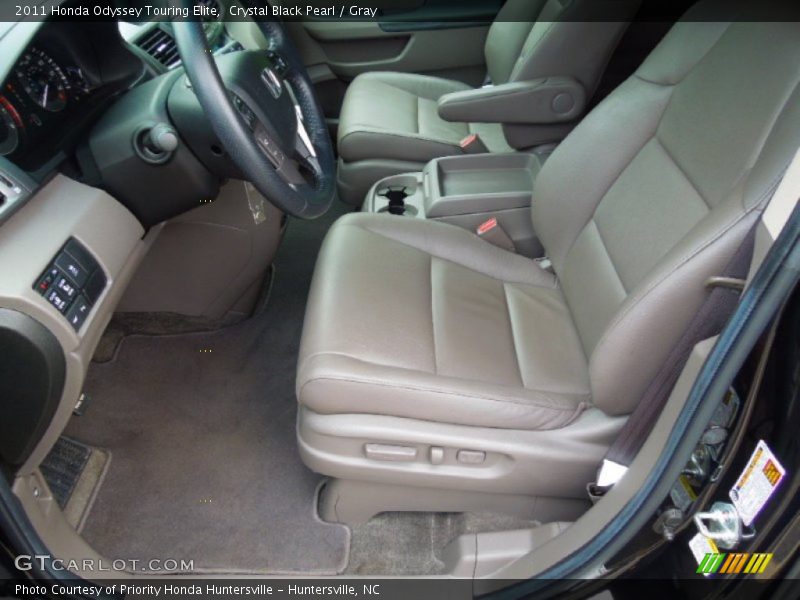 Crystal Black Pearl / Gray 2011 Honda Odyssey Touring Elite