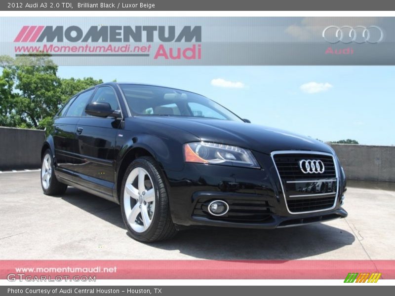 Brilliant Black / Luxor Beige 2012 Audi A3 2.0 TDI