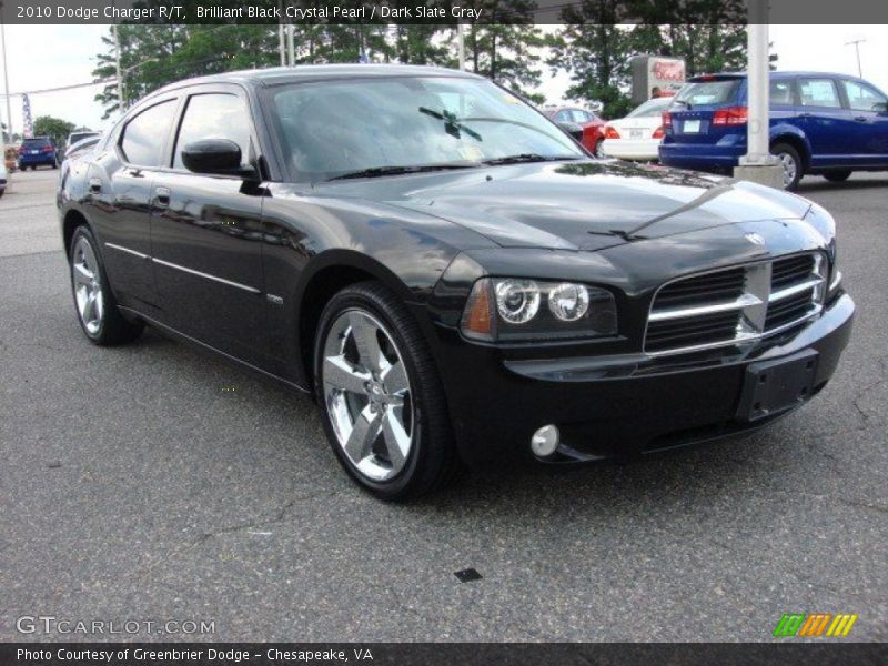 Brilliant Black Crystal Pearl / Dark Slate Gray 2010 Dodge Charger R/T
