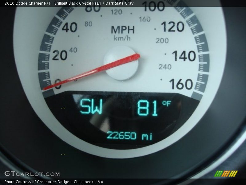 Brilliant Black Crystal Pearl / Dark Slate Gray 2010 Dodge Charger R/T