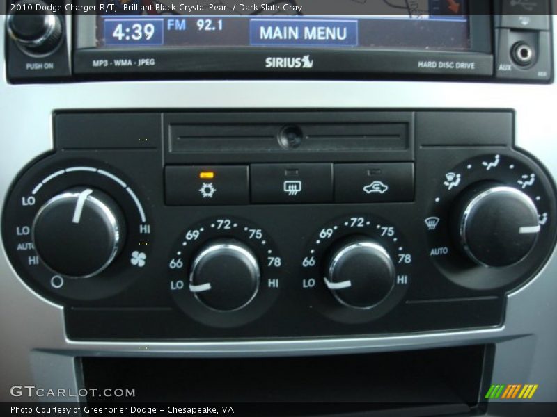 Brilliant Black Crystal Pearl / Dark Slate Gray 2010 Dodge Charger R/T