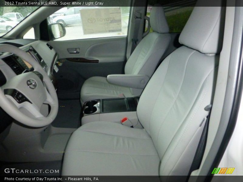 Super White / Light Gray 2012 Toyota Sienna XLE AWD