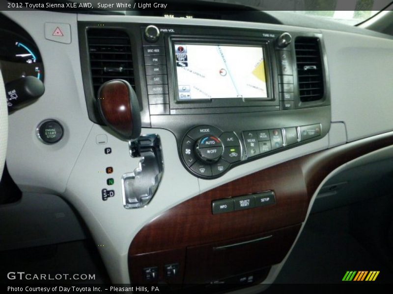Super White / Light Gray 2012 Toyota Sienna XLE AWD